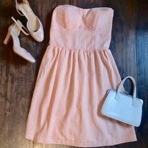 Strapless Seersucker Dress